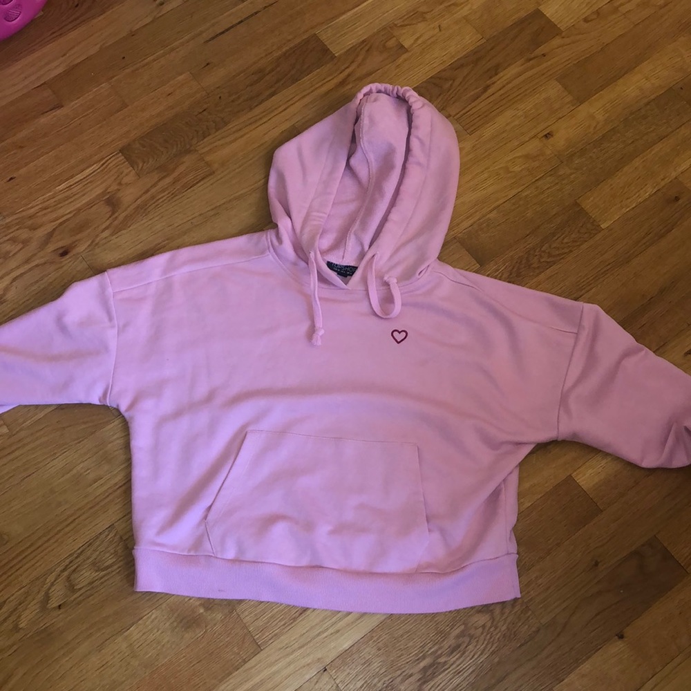 BABY PINK TOPSHOP HOODIE